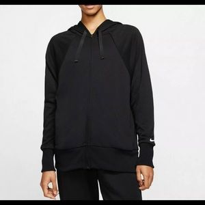 NWT Nike Women's Get It Fleece Full Zip Training Hoodie Black Size L CV6550-010